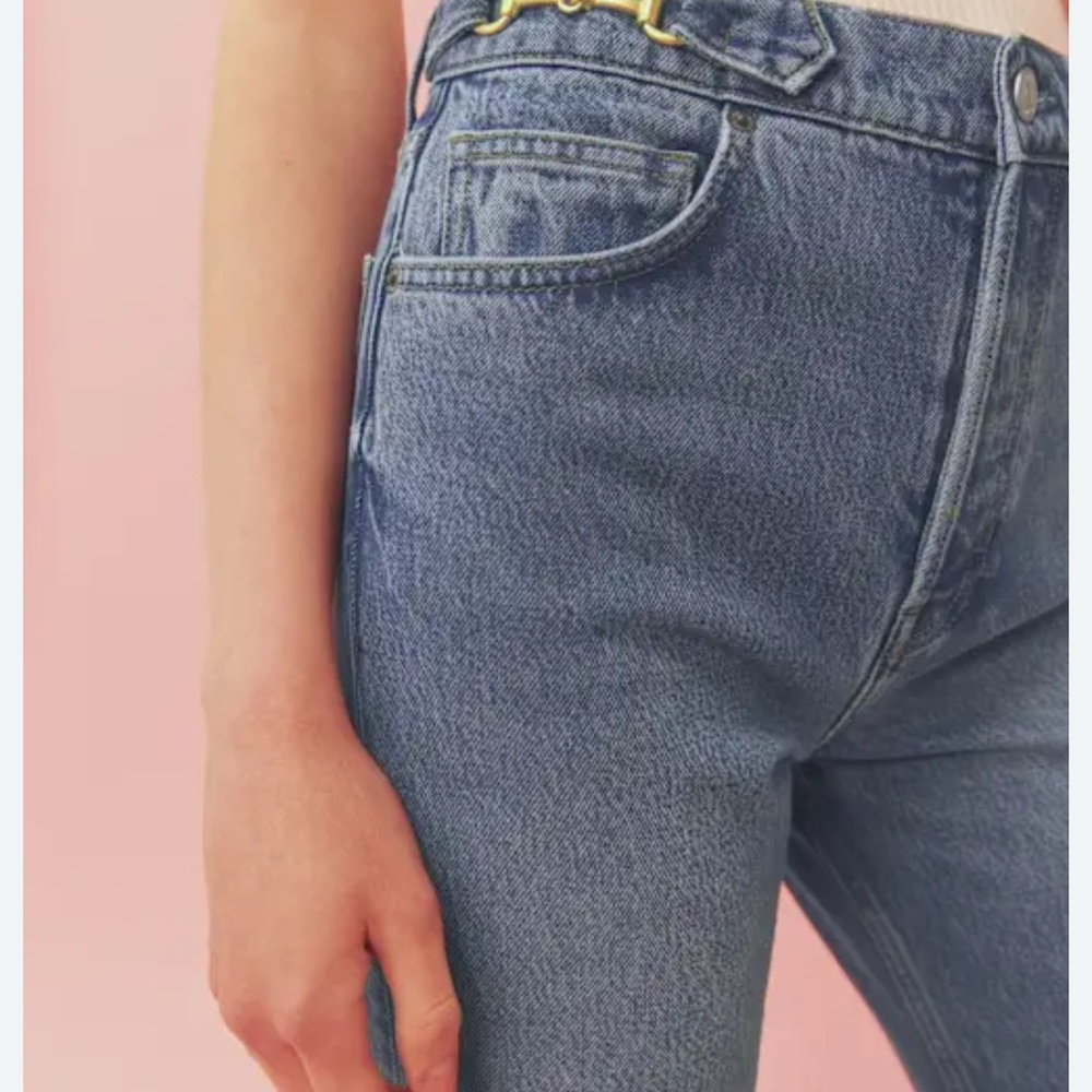 REFORMATION Cynthia Chainlink High Rise Straight Jeans size 30